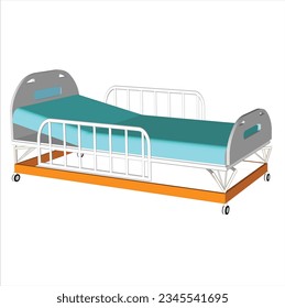 Ergonomic Hospital Bed Vector for Restful Recovery.