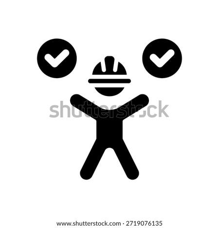 Ergonomic Icon Glyph Vector Illustration
