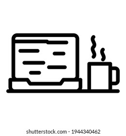 Ergonomic job icon. Outline ergonomic job vector icon for web design isolated on white background
