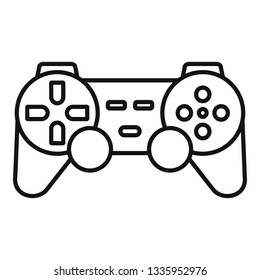 Ergonomic joystick icon. Outline ergonomic joystick vector icon for web design isolated on white background