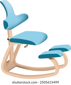 Ergonomic kneeling chair promoting good posture while sitting