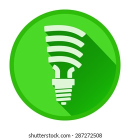 Ergonomic Light bulb in flat design. Vector Illustration isolated on white background.