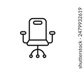 Ergonomic Office Chair Icon Ideal for Office Furniture