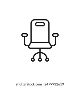 Ergonomic Office Chair Icon Ideal for Office Furniture