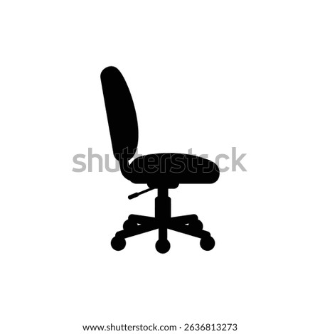 Ergonomic Swivel Chair Side Angle Icon for Office Comfort and Productivity