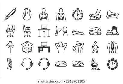 Ergonomic Tool Handles and Industrial Grip Icons