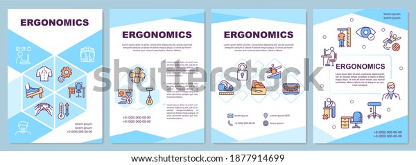 Ergonomics Brochure Template. Prevent Injuries And Disorders. Flyer ...