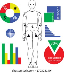 ergonomics mockup human population graphs