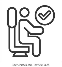 Ergonomics Outline Icon Vector Illustration