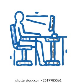 ergonomics principles mechanical engineer doodle icon sketch vector. ergonomics principles mechanical engineer sign. isolated symbol illustration