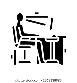 ergonomics principles mechanical engineer glyph icon vector. ergonomics principles mechanical engineer sign. isolated symbol illustration