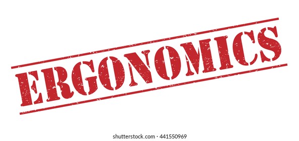 ergonomics vector stamp on white background