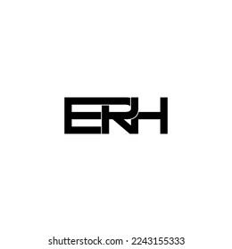 erh lettering initial monogram logo design