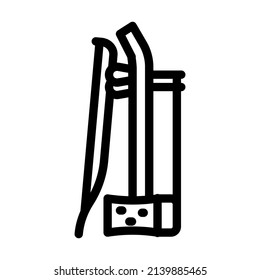 erhu chinese line icon vector. erhu chinese sign. isolated contour symbol black illustration