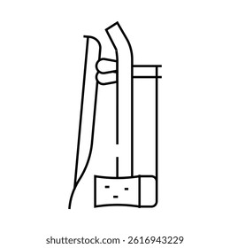 erhu chinese line icon vector. erhu chinese sign. isolated contour symbol black illustration