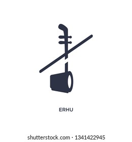 erhu isolated icon. Simple element illustration from asian concept. erhu editable logo symbol design on white background. Can be use for web and mobile.