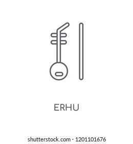 Erhu linear icon. Erhu concept stroke symbol design. Thin graphic elements vector illustration, outline pattern on a white background, eps 10.