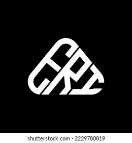 Logotipo de letra ERI diseño creativo con gráfico vectorial, ERI logotipo simple y moderno en forma de triángulo redondo.