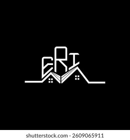 ERI Real State logo design, ERI simple and modern logo. ERI luxurious alphabet design  