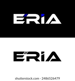 Eria creative text logo design