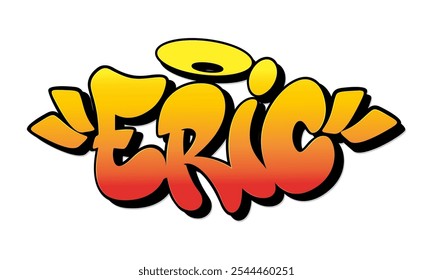 Eric name in graffiti style. Vector illustration.