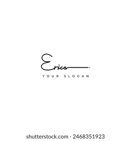 Erica name signature logo vector design