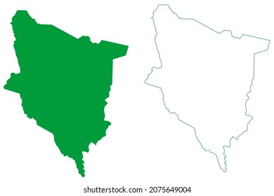 Erico Cardoso municipality (Bahia state, Municipalities of Brazil, Federative Republic of Brazil) map vector illustration, scribble sketch Erico Cardoso map
