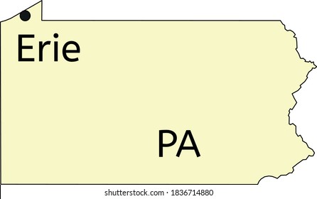 Erie City Location On Pennsylvania Map