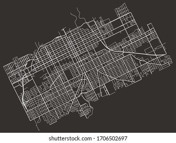 Erie, Pennsylvania, USA Map Of Roads And Streets Network