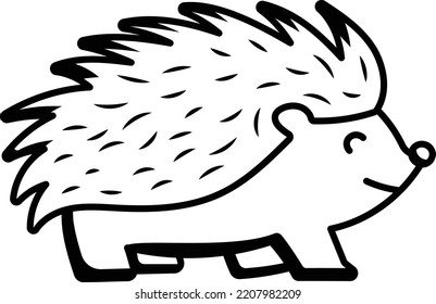 Erinaceinae Vector Icon Design, Autumn or Fall activities Symbol, deciduous weather Sign, harvesting season Elements Stock illustration, Hedgehog Concept