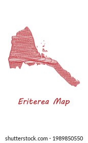 Eriterea Country map Scrible design vector illustration