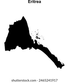 Eritrea - Entwurf einer leeren Gliederungskarte
