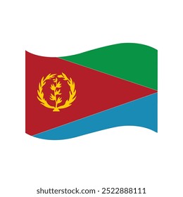 Diseño de Ilustración vectorial de icono de bandera de país de Eritrea