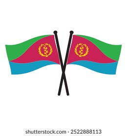 Diseño de Ilustración vectorial de icono de bandera de país de Eritrea