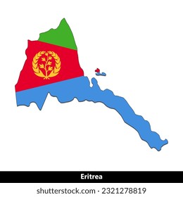 Eritrea Country - Flag Map