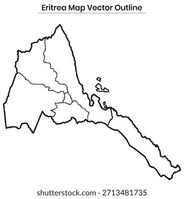 Contorno vetorial do mapa do país eritreu