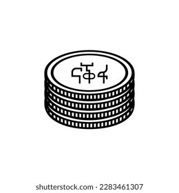 Eritrea Currency Symbol, Eritrean Nafka Icon, ERN Sign. Vector Illustration