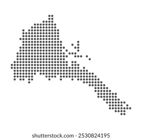 Eritrea - Dotted Map. Map formed by Dots. Vector Illustration