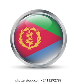 Eritrea Flag 3D Badge Illustration