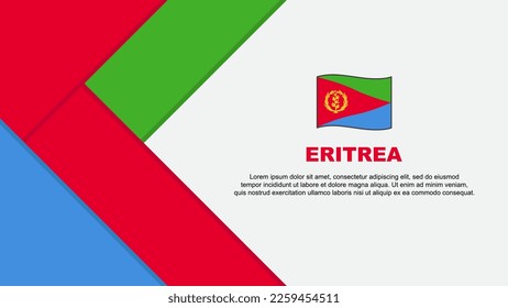 Eritrea Flag Abstract Background Design Template. Eritrea Independence Day Banner Cartoon Vector Illustration. Eritrea Illustration