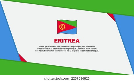 Vorlage für abstrakte Hintergrunddesigns für die Flagge von Eritrea. Eritrea Independence Day Banner Cartoon Vektorgrafik. Eritrea-Unabhängigkeitstag