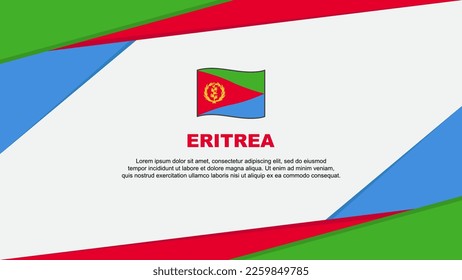 Vorlage für abstrakte Hintergrunddesigns für die Flagge von Eritrea. Eritrea Independence Day Banner Cartoon Vektorgrafik. Eritrea
