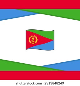 Eritrea Flag Abstract Background Design Template. Eritrea Independence Day Banner Social Media Post. Eritrea Vector
