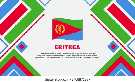 Eritrea Flag Abstract Background Design Template. Eritrea Independence Day Banner Wallpaper Vector Illustration. Eritrea Flag