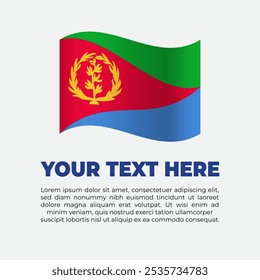 Eritrea Flag Banner Background Template