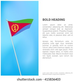 Eritrea flag Brochure - Vector Flyer Cover Page Design