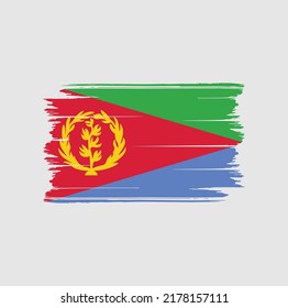 Pincel de bandera de Eritrea. Bandera nacional