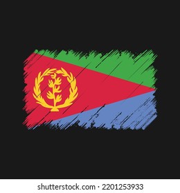 Eritrea Flag Brush Strokes. National Flag
