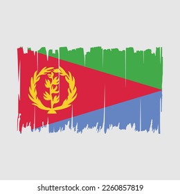 Eritrea Flag Brush Strokes Vector