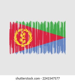 Eritrea Flag Brush Vector Design